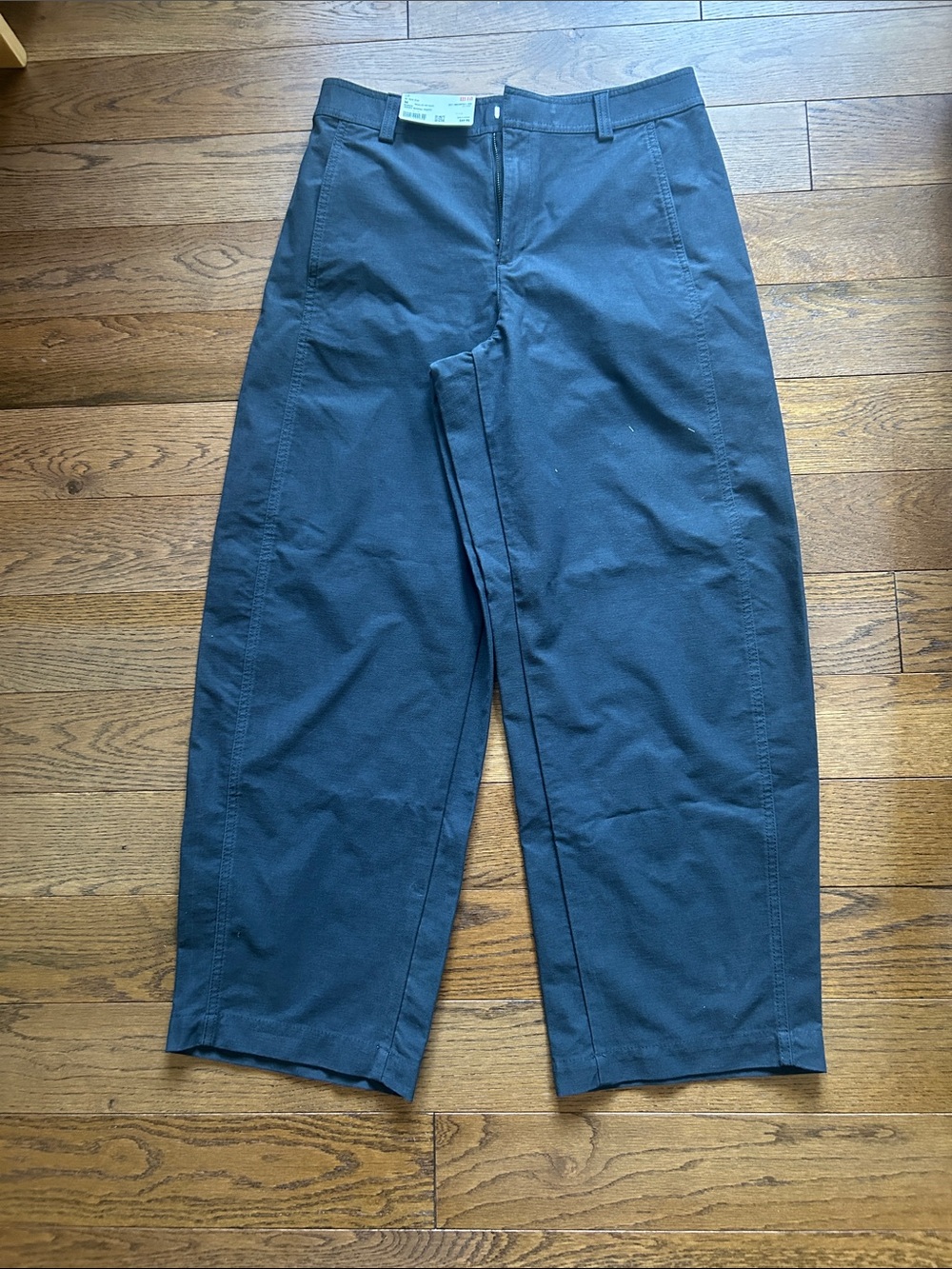 Uniqlo Dark Gray Wide-Leg Chino Trousers